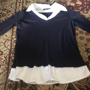 Mid sleeve girls uniform blouse